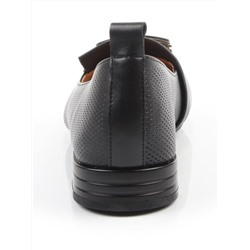 06-M47-56 BLACK Туфли женские на широкую ногу (натуральная кожа)