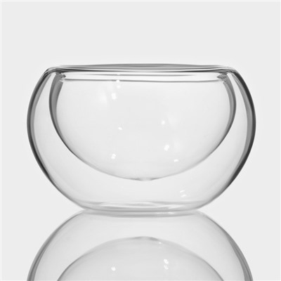 Пиалы с двойными стенками Magistro «Сакура», набор 6 шт.: 50 мл, стекло, прозрачные