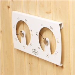 Термометр - гигрометр для бани и сауны, 29.5×15×3.5 см, белый, «Добропаровъ»