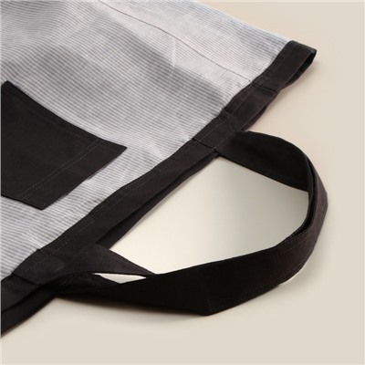 Сумка из льна двухсторонняя SL HOME Linear bag, 67×35 см, 50% лён, 50% хлопок, 180 г/м2