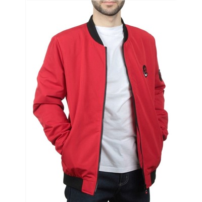 EM25056-2 RED Куртка-бомбер мужская демисезонная (100 гр. синтепон)