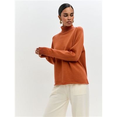 Джемпер водолазка HANNA, Терракот