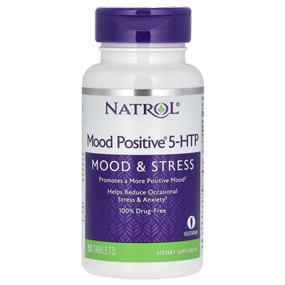 Natrol, 5-HTP для хорошего настроения, 50 таблеток
