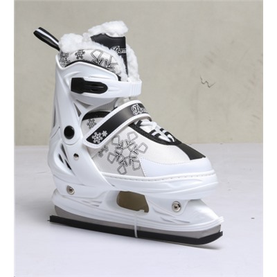 Коньки ледовые раздвижные COMIRON / M /уп 6/ (35-38) чёрные