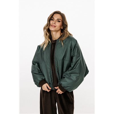 Куртка EOLA 3034 шоколад/т.изумруд