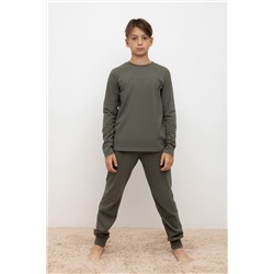 Пижама оливковый серый, крапинка Crockid