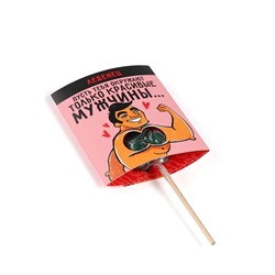 Леденец на палочке «Только красивые мужчины», вкус: яблоко, 20 г