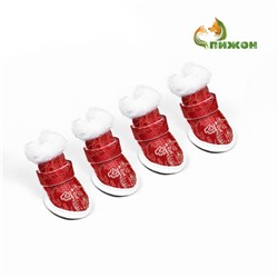 Ботинки "Забава", набор 4 шт, 4 размер, красные