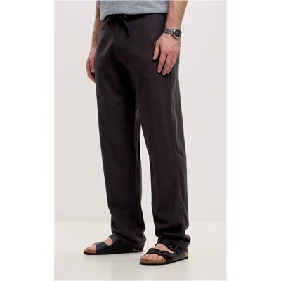 Брюки лен F111-0855 deep grey