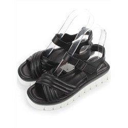08-PED168-3 BLACK Босоножки женские (натуральная кожа)