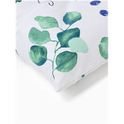 Подушка на стул «Этель. Эвкалипт», 42×42 см, белая