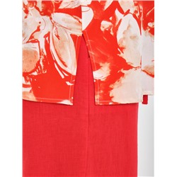 Блузка красная с принтом