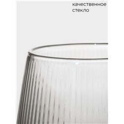 Кружка Magistro «Грани», 380 мл, 9×12.5 см, боросиликатное стекло, прозрачная