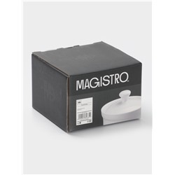 Сахарница Magistro «Бланш», 250 мл, с крышкой, фарфор, белая