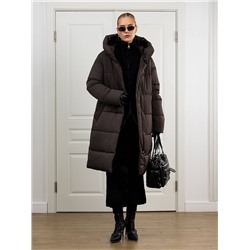 Пуховик женский коричневый