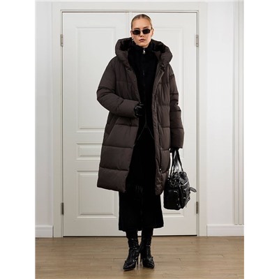 Пуховик женский коричневый