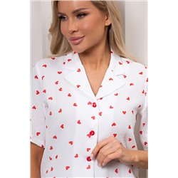 Костюм белый с шортами Пэгги №1