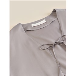 Пижама женская (рубашка, шорты) SL HOME Modal Home, серо-бежевая