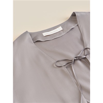 Пижама женская (рубашка, шорты) SL HOME Modal Home, серо-бежевая