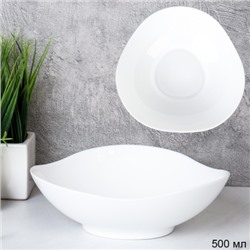 Тарелка глубокая суповая 650 мл 175 мм Треугольная / LXXW70 (WHITE) /уп 6/48/ 737605