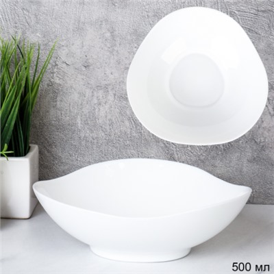 Тарелка глубокая суповая 650 мл 175 мм Треугольная / LXXW70 (WHITE) /уп 6/48/ 737605
