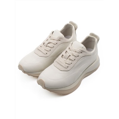 03-A180-5 BEIGE Кроссовки женские (натуральная кожа)