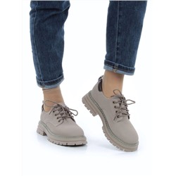 03-P8204-3 GRAY/BEIGE Полуботинки женские (натуральная кожа, нубук)