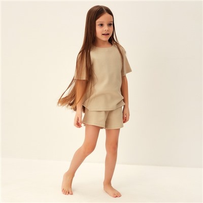 Пижама детская SL HOME, размер 38 (146-152 см), бежевая