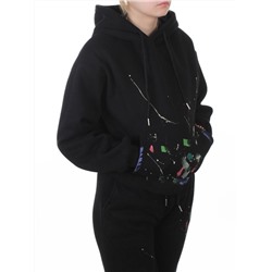 005 BLACK Костюм спортивный зимний женский (95% хлопок, 5% полиэстер)