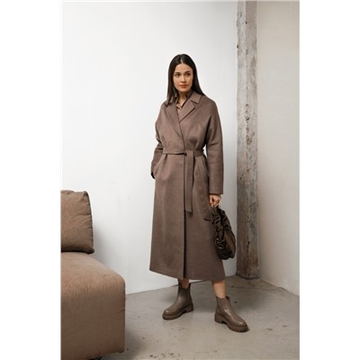 ШЕРСТЯНОЕ ПАЛЬТО В СТИЛЕ MAX MARA, КАКАО. АРТ. 1008
