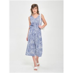 Комбинезон синий с поясом