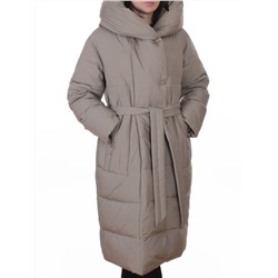 A625 GRAY/BEIGE Пальто зимнее женское (200 гр. био-пух)