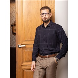 007J Мужская рубашка JenTa темно-синий