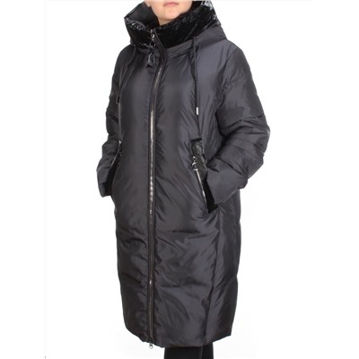 22607 BLACK Пальто зимнее женское SOFT FEATHERS (200 гр. био-пух)