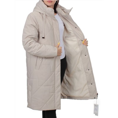 1132 BEIGE Пальто зимнее облегченное женское (холлофайбер 150 гр.)