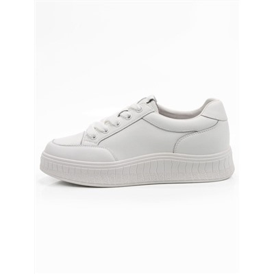 03-A338-3 WHITE Полуботинки спортивные женские (натуральная кожа)