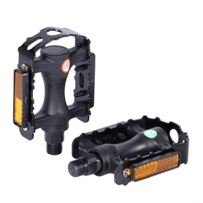 Педаль для MTB MIXIEER MX-P828 полипропилен чёрный, стальная пластина ось картридж. 2S, стальные подшипники, рефлектор 90х78мм, 9/16, /уп50/