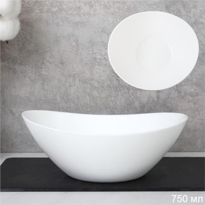 Салатник 750 мл Овал Ладья  LW80 (white) (уп 6/36)