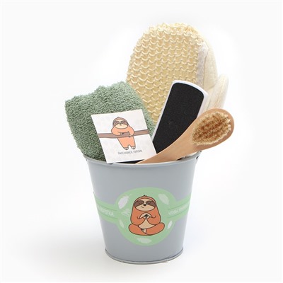 Набор подарочный «Этель. Чудесного дня», полотенце, мочалка, щётка