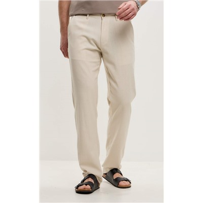 Брюки лен F211-0854 l.beige