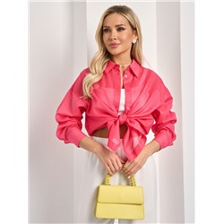 Рубашка розовая из хлопка