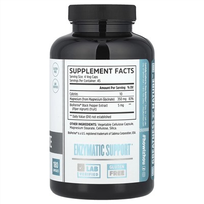 Zhou Nutrition, Магний глицинат, 180 капсул