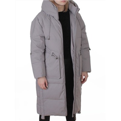 6615 GRAY Пальто зимнее женское (200 гр. холлофайбер)