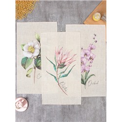 Набор полотенец «Этель. Цветочное настроение» 45×70 см - 3 шт., репс 167 г/м², хлопок