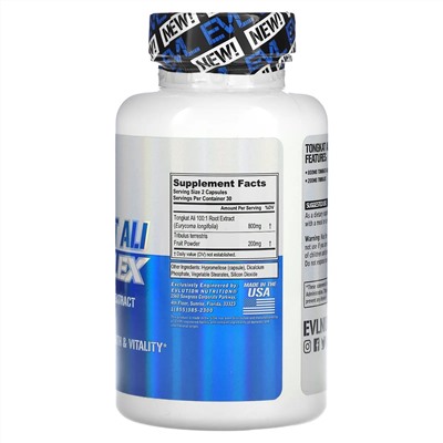 EVLution Nutrition, комплекс с эврикомой длиннолистой, 800 мг, 60 растительных капсул (400 мг в 1 капсуле)