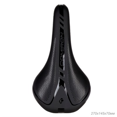 Седло велосипедное MTB COMIRON ROGLIC N776 270X145, Технологии: DW, ED. Верх: PU принтованный глянец, Цвет: Чёрный /уп 40/