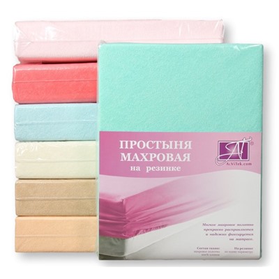Простынь махровая на резинке, ментоловый (al-100194-gr)