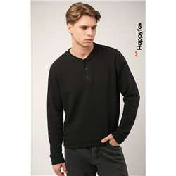 Мужской лонгслив на пуговицах Happyfox
