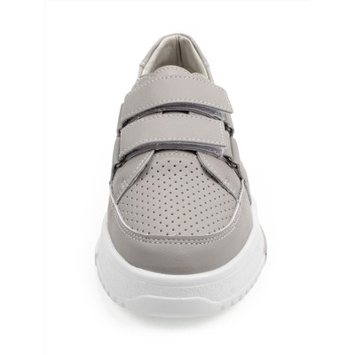 03-C138-3A GRAY Полуботинки спортивные женские (натуральная кожа)