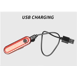 Фонарь задний COMIRON TA11 корпус: пластик, IPX4; свет: COB(5LED), 50lm; аккум: 330mAh, USB; четыре режима, OPP. /уп 100/400/